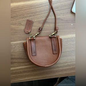 Mini Brown Leather Coach Crossbody Bag